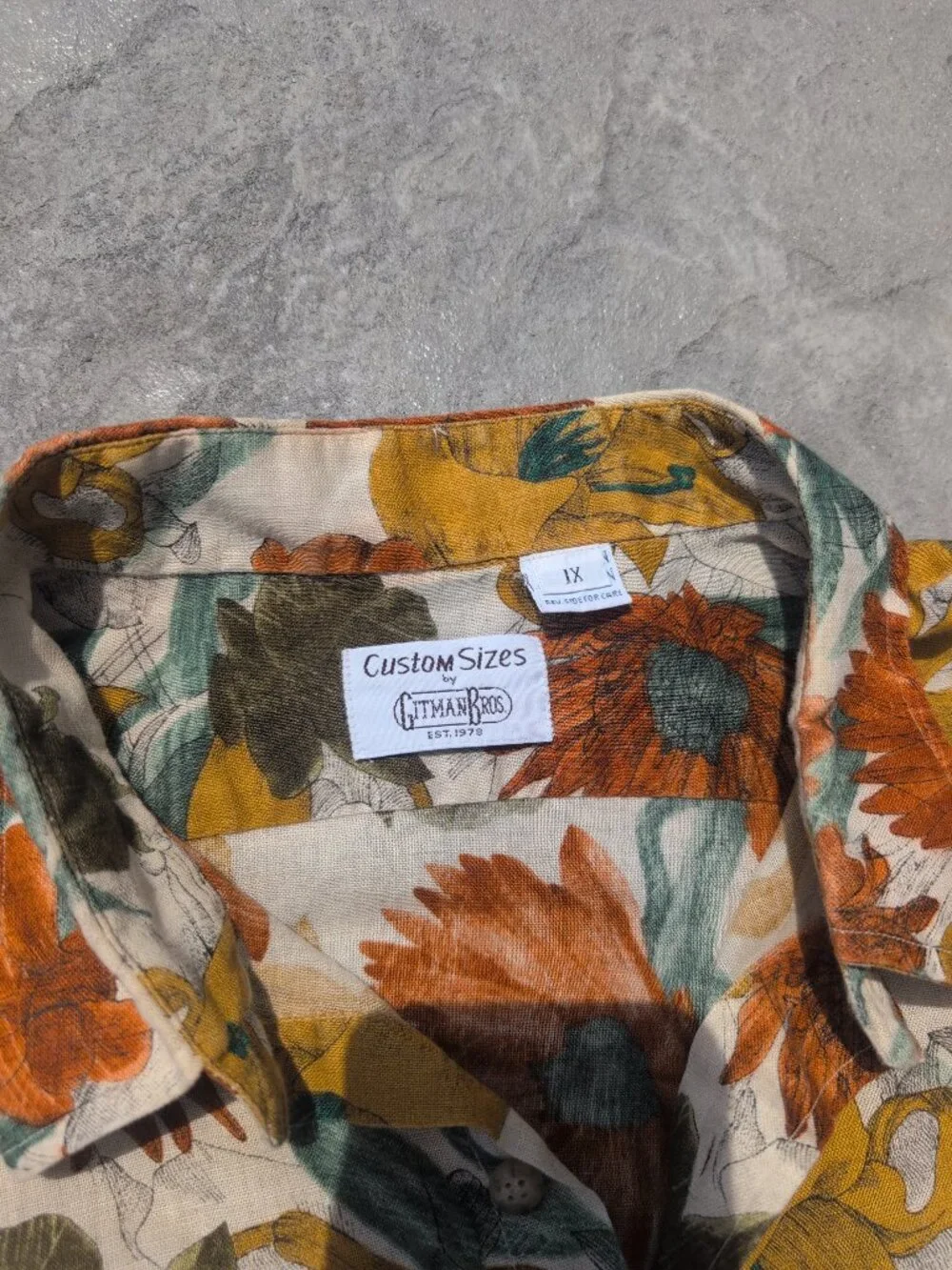 Gitman Brothers "Custom Sizes" Linen/Cotton Beach Shirt - Size 1X - Picture 2 of 6